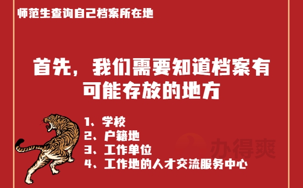 首先，我们需要知道档案有可能存放的地方