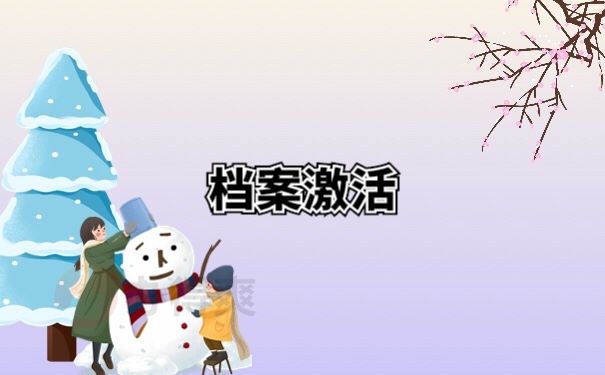 档案激活