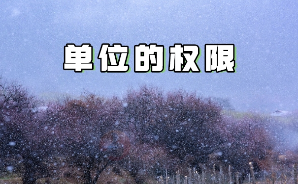 单位的权限