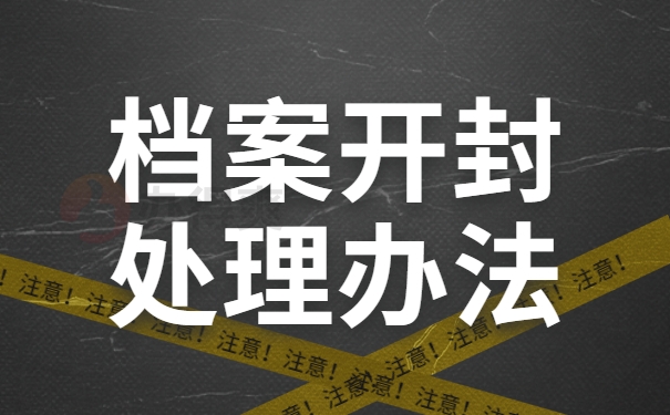 档案开封处理办法