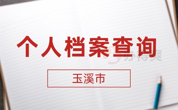 玉溪市个人档案查询