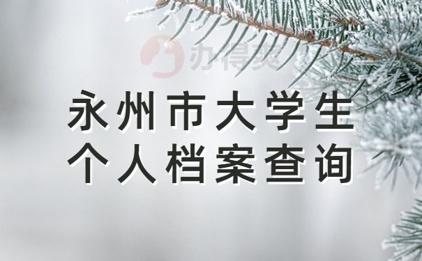 永州大学生个人档案查询