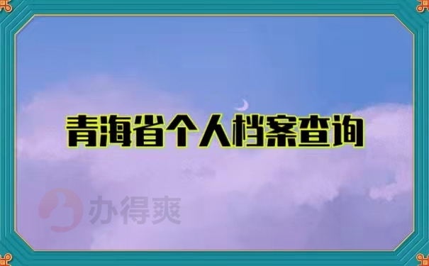 青海省个人档案查询