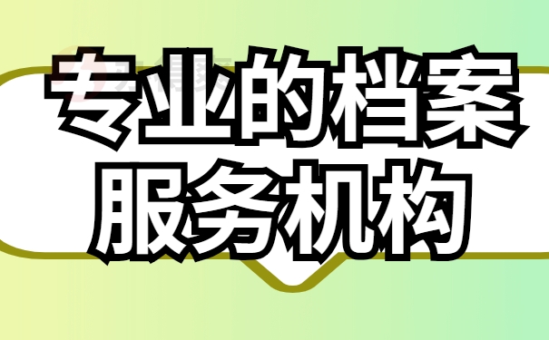 档案服务机构