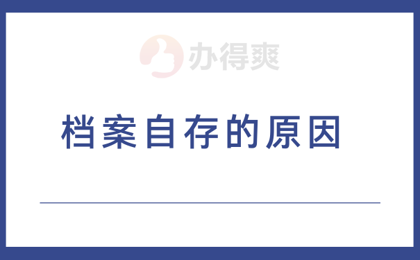 档案自存的原因
