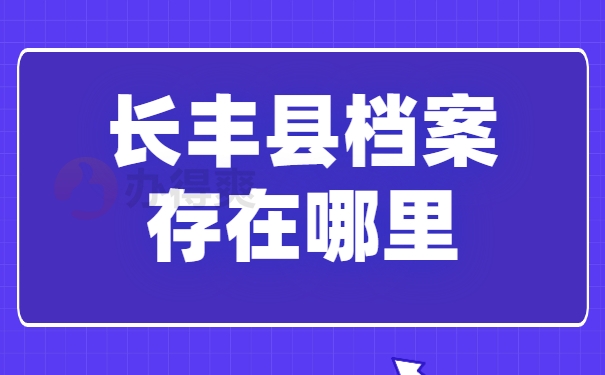 长丰县档案存在哪里