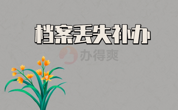档案丢失补办