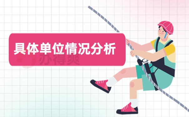 具体单位情况分析