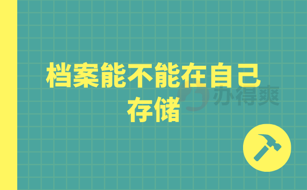 档案能不能在自己存储