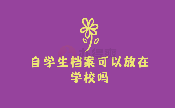 自学生档案可以放在学校吗