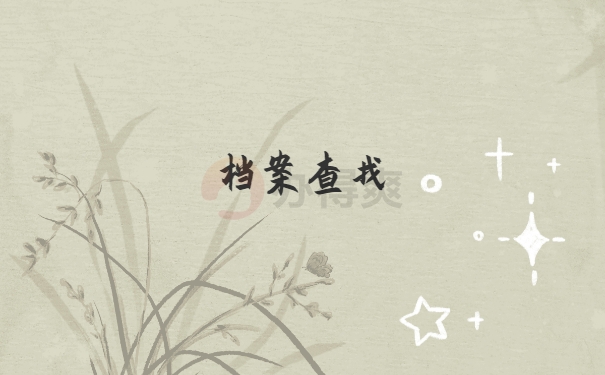 档案查找