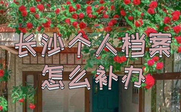 长沙市个人档案补办