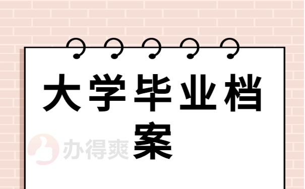 大学毕业档案