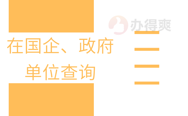 在国企、政府单位查询