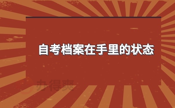 档案在手里状态