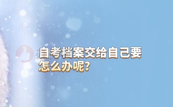 档案在自己手里