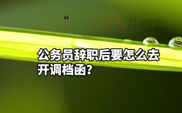 调档函开具