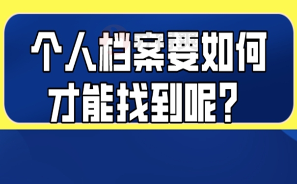 怎么查询档案