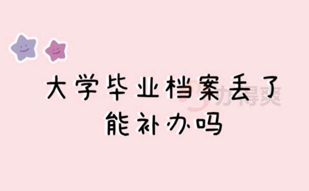 档案丢了