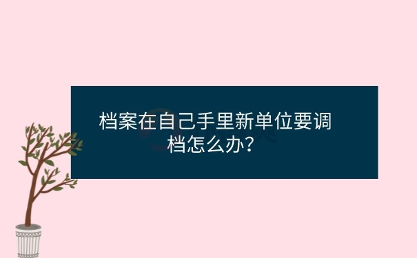 档案在自己手里