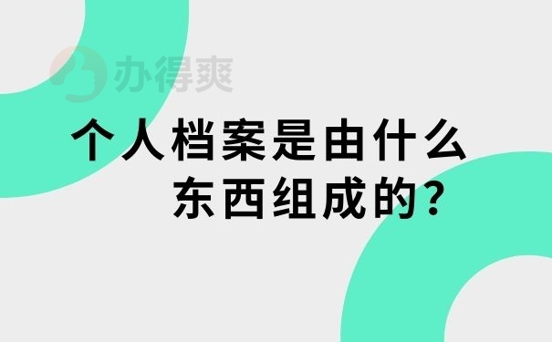 个人档案是由什么东西组成的？