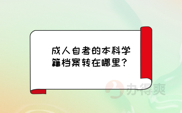 成人本科档案管理