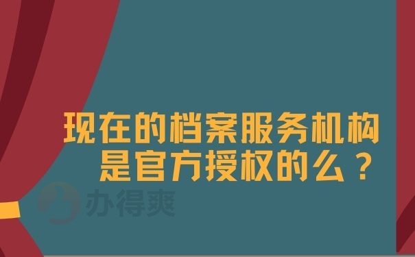 现在的档案服务机构是官方授权的么？