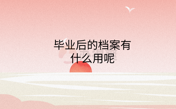 档案的用处