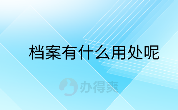 档案的用处