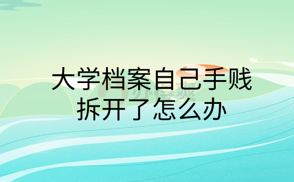 档案被拆开