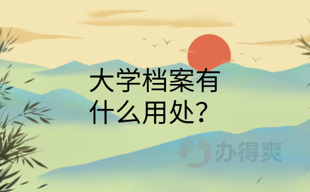 档案的用处