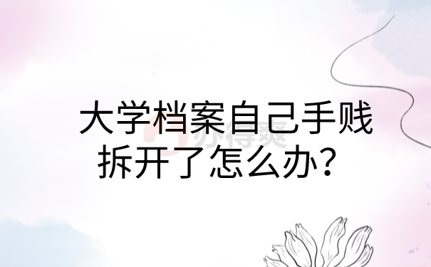 档案被拆开