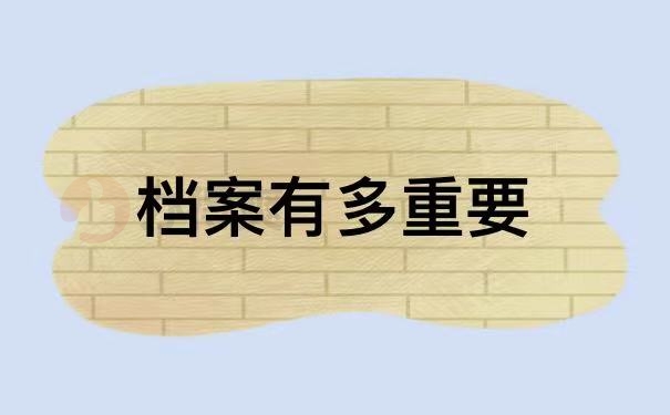 档案的重要