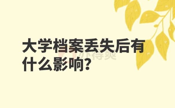 档案丢失的影响