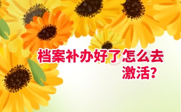 档案激活