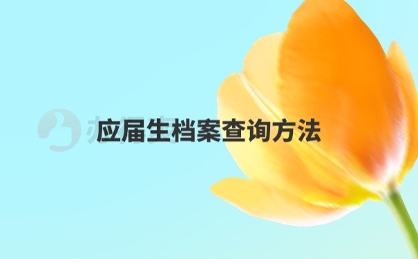应届生档案查询