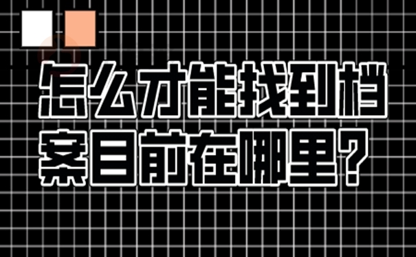 怎么才能查询到档案目前在哪里？