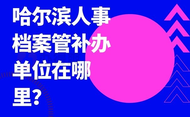 哈尔滨人事档案管补办单位在哪里？