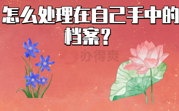 怎么处理在自己手中的档案？