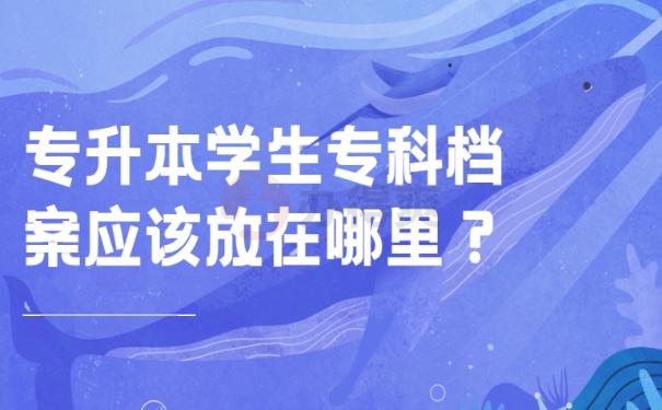 专升本学生专科档案应该放在哪里？
