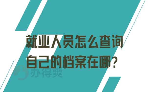 就业人员怎么查询自己的档案在哪?