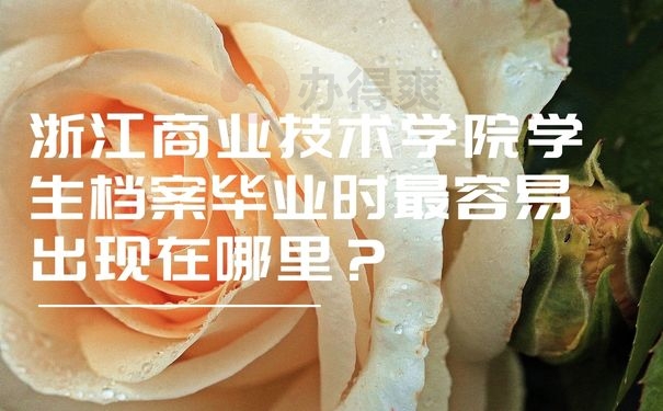 浙江商业技术学院学生档案毕业时最容易出现在哪里？