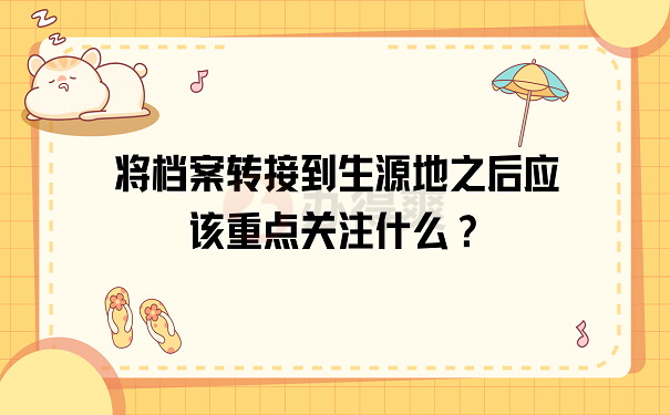 将档案转接到生源地之后应该重点关注什么？