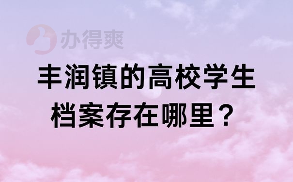 丰润镇的高校学生档案存在哪里？