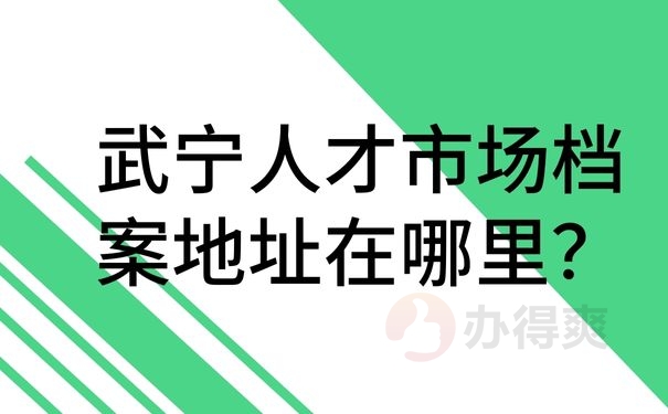 武宁人才市场档案地址在哪里？