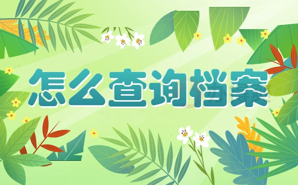 怎么查询档案