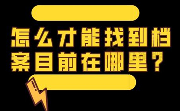 怎么查询档案去向？