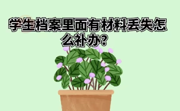 学生档案里面有材料丢失怎么补办？