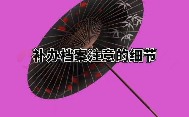 补办档案注意的细节