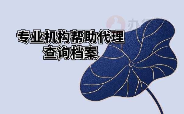 专业机构帮助代理查询档案